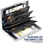 Anti-Scan RFID Blocking Card Holder - Aluminum Metal Wallet for 6 ID/Bank Cards Business Credit Card Case with Secure Protection - Image 11