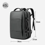 BANGE Expandable Men's Backpack Waterproof 17.3 in Laptop Backpack Man Large Capacity Hiking Travel Bag Male Backpacks for Men - Image 9