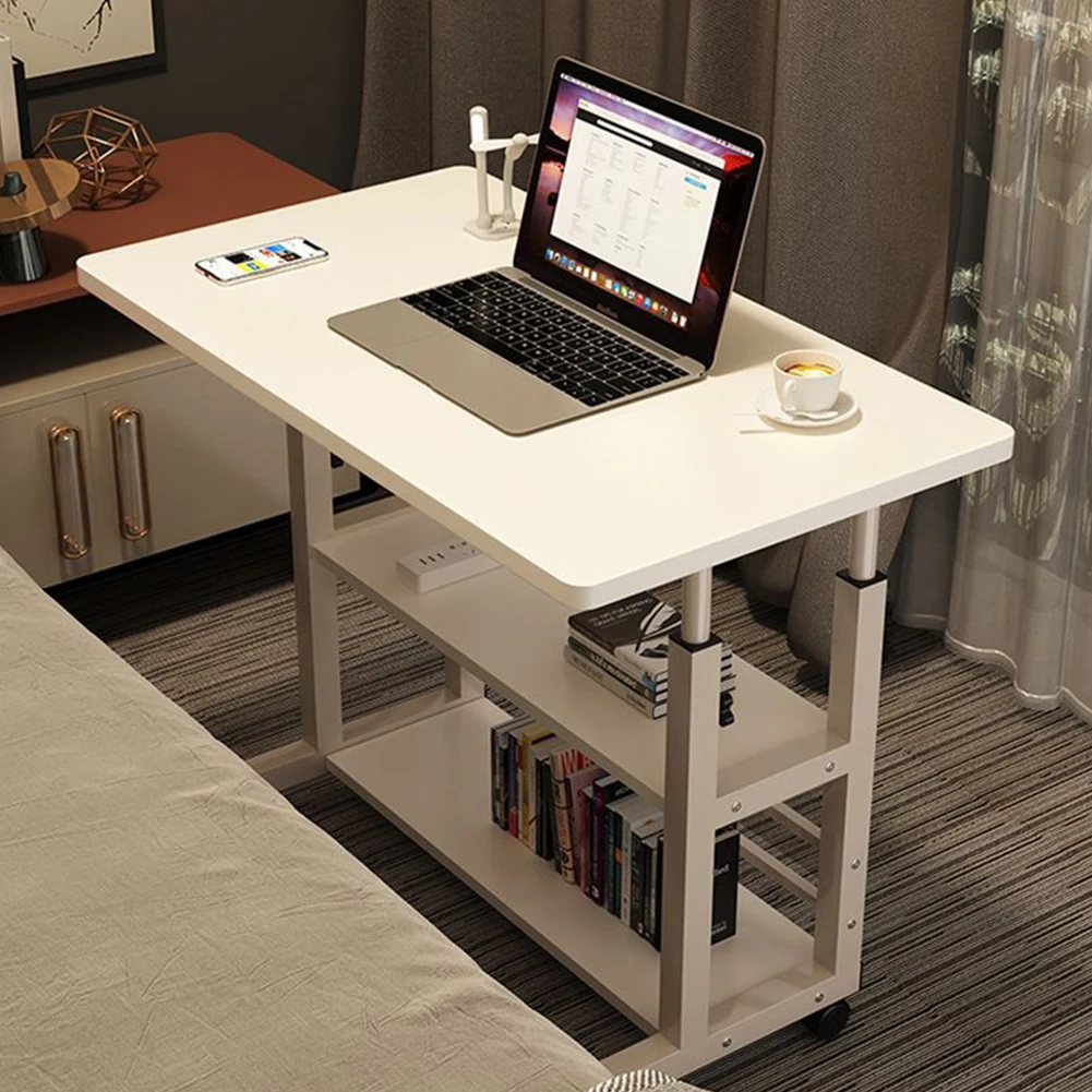 S87ed826b47454f50b84913d6f4bd8fc22.webp Small Office Desk Adjustable Height Side Mobile Stand Up Desk with Wheels Portable Rolling Desks Laptop Computer Bedside - Image 1