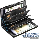Anti-Scan RFID Blocking Card Holder - Aluminum Metal Wallet for 6 ID/Bank Cards Business Credit Card Case with Secure Protection - Image 12