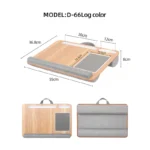 Multi Purpose Laptop Desk Leg Table Design of Double Groove Anti Slip Bar Embedded Mouse Pad Use with Sofa Bedroom Portable - Image 9