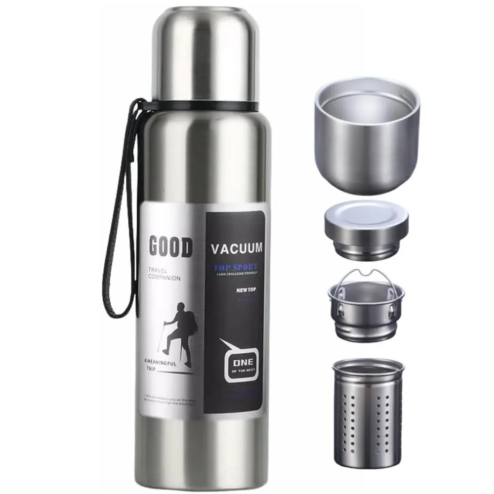 Saf8874cde5c44d99815b5050a3a8e081W.webp 2000ml/67oz Large Capacity Thermos Flask Stainless Steel Hot and Cold Insulated Kettle Tea and Coffee Insulated Travel Mug - Image 1